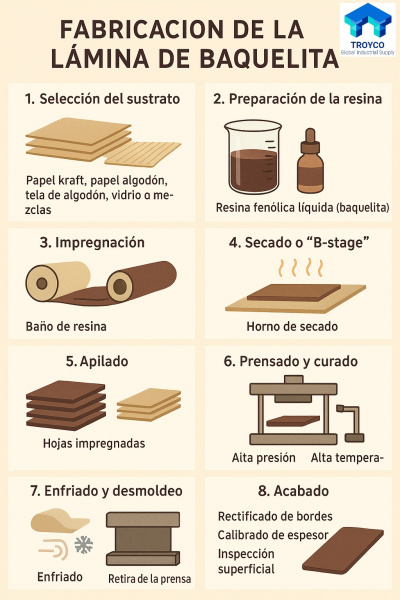 proceso de fabricacion de lamina de baquelita
